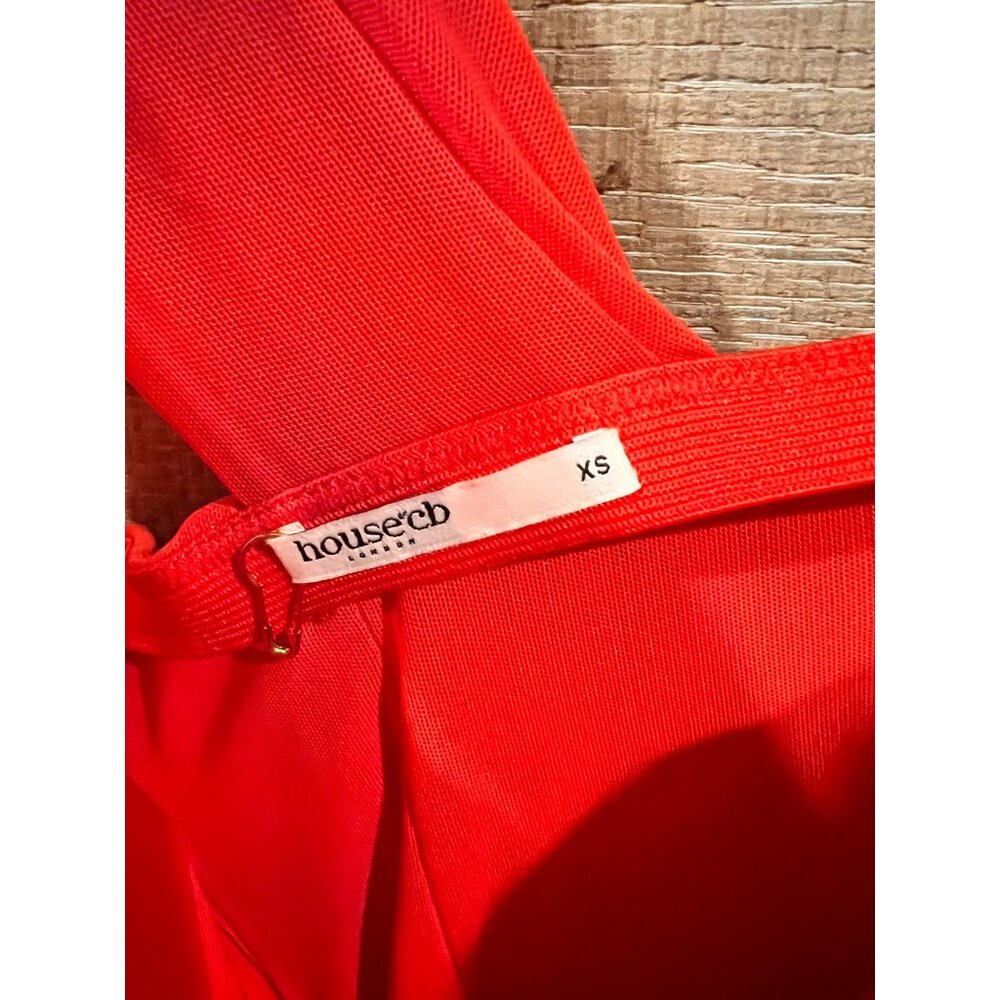 NEW House of CB VALENTINA Red Dress Size XS - Picture 4 of 10